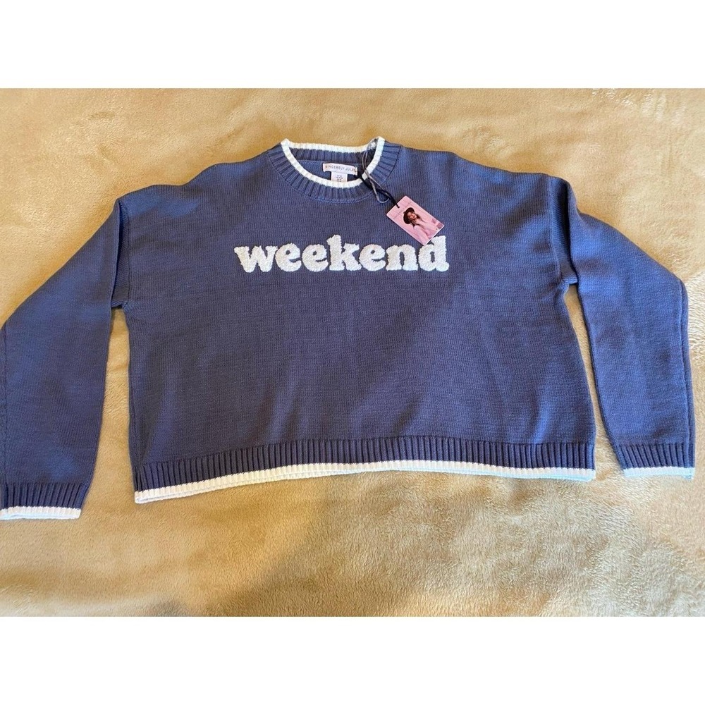 Sincerely Jules Sweater Women Medium Weekend NWT Crop Oversized Longsleeve sku56